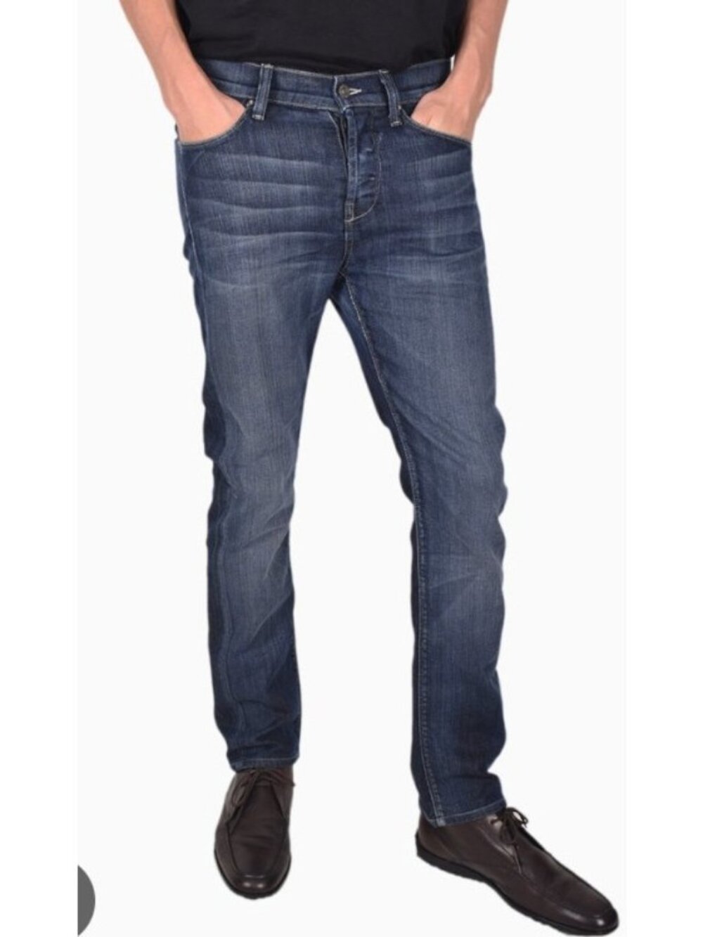 7 For All Mankind Rhigby Slim Jeans Mens 40x34 Stretch Button‎ Fly